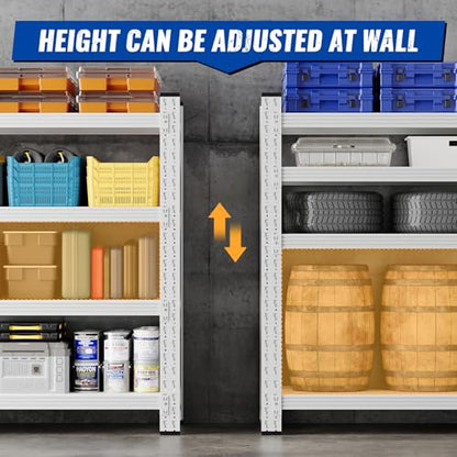48" W Storage Shelves 3000lbs Garage Metal Shelving Heavy Duty Garage Shelves Adjustable Storage Shelves for Industrial
