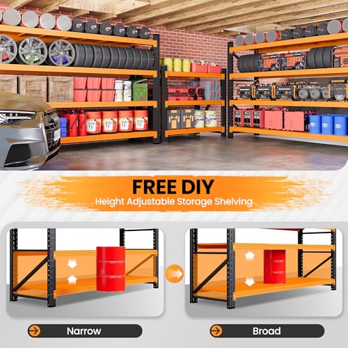 71.3” Wide Heavy Duty Metal Garage Shelving