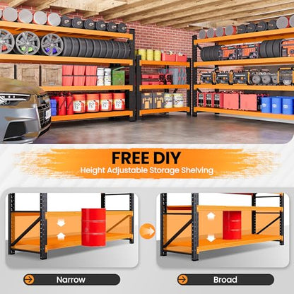 71.3” Wide Heavy Duty Metal Garage Shelving