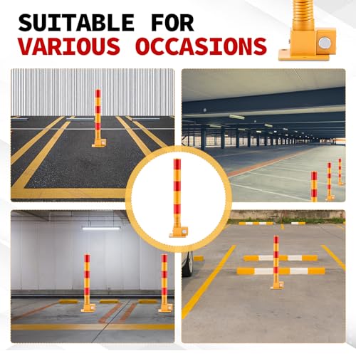 2 Pcs Spring Parking Post Barrier (2 Count)