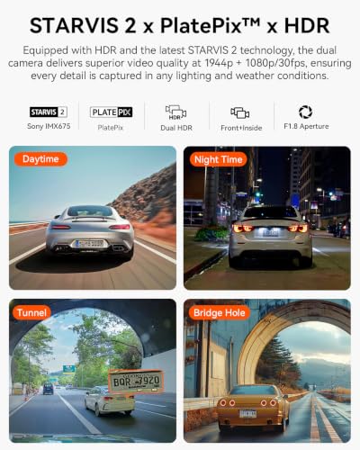 N2X 2.7K Dash Cam Front and Inside