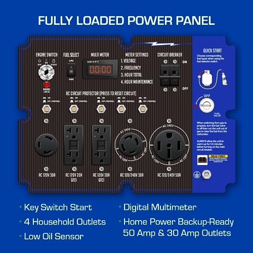 XP15000EH Dual Fuel Portable Generator