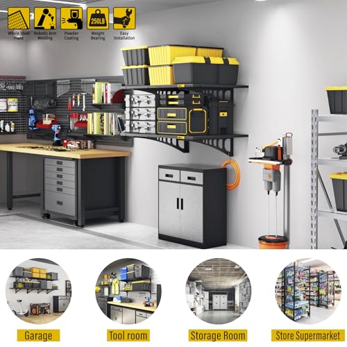 2x3ft Adjustable Rail Wall Garage Storage Shelf
