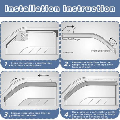 Window Visors Rain Guards Fits 2009
