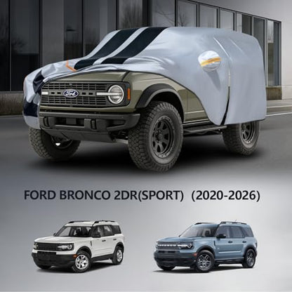Multi Layer Car Cover Custom Fit for Ford Bronco 2dr
