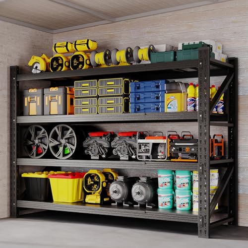 60" W Storage Shelves 5000lbs Garage Metal Shelving Heavy Duty Garage Shelves Adjustable Storage Shelves for Industrial