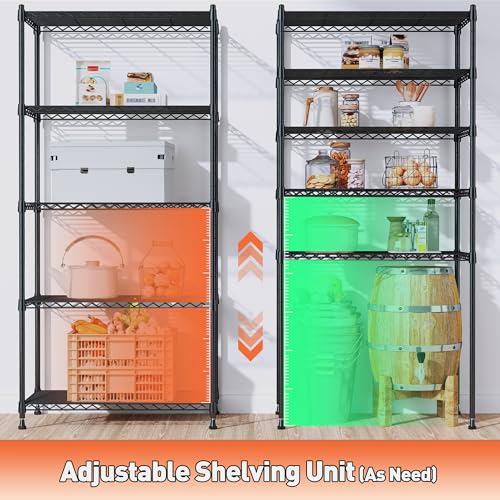 5 Tier Shelf 1010LBS Storage Shelves Tool