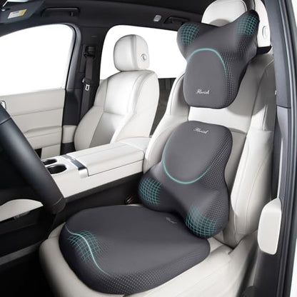 Car Seat Cushion and Lumbar Support Pillow for Office Chair Car