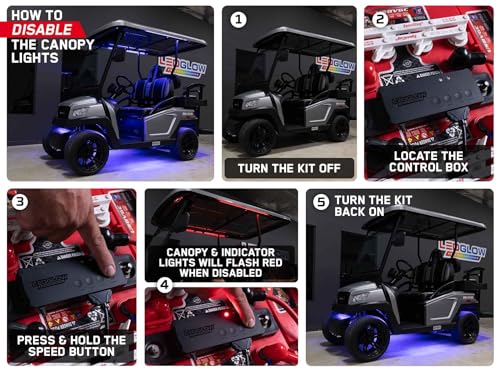 12pc Million Color LED Golf Cart Underglow Kit for 12V 4