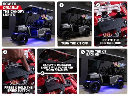 12pc Million Color LED Golf Cart Underglow Kit for 12V 4