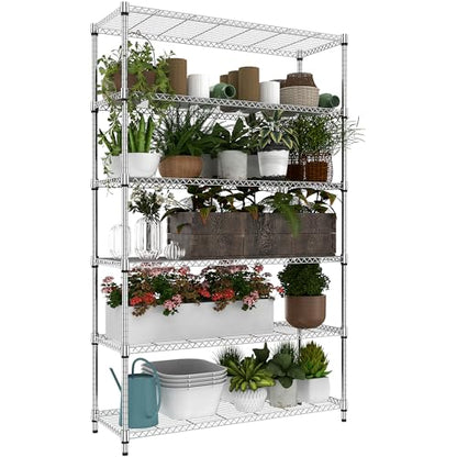 6 Tiers Storage Shelves Load 2100LBS