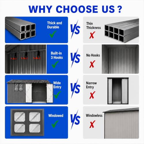 10x12 FT Outdoor Storage Shed