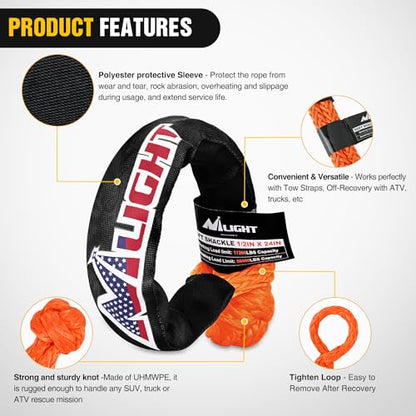 Synthetic Soft Shackle & Recovery Ring Kit