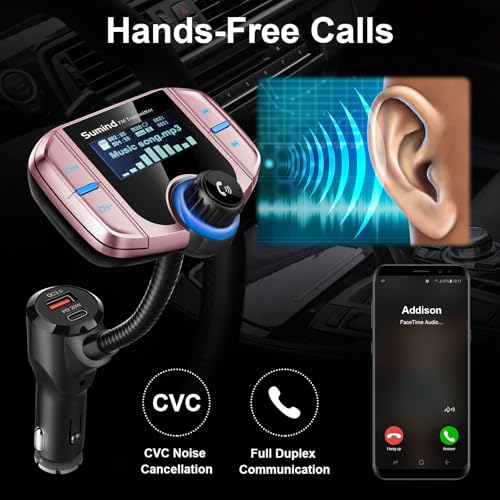 Upgraded Wireless Bluetooth Car Adapter FM Transmitter