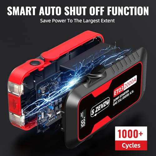ET03 2000A Car Jump Starter for 7.5L Gas and 6.5L Diesel Engines