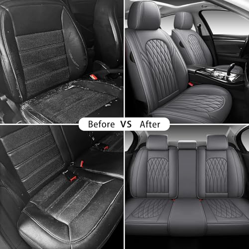 Nappa Faux Leather Car Seat Covers Full Set