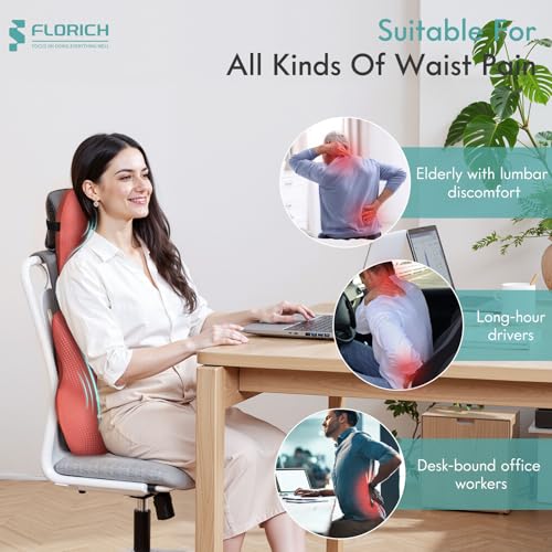 Car Lumbar Support Pillow and Neck Headrest Pillow for Office Chair