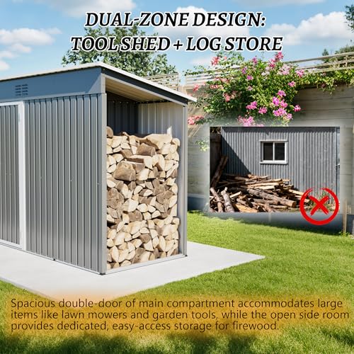 4'x10' Metal Shed Outdoor Storage Shed