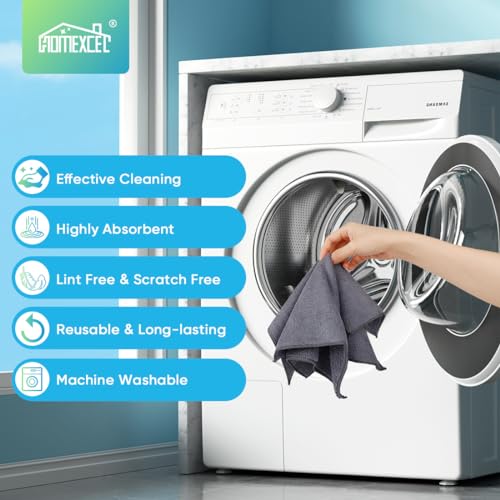 Grey Microfiber Cleaning Cloth (12 Count)