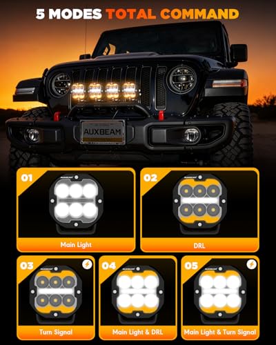XP Ultra Series 3 Inch LED Pod Offroad Light with DRL & Turn Signal (2 Count)
