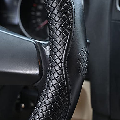 Heavy Duty Pure Cowhide Steering Wheel Cover