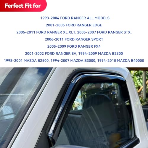 in Channel Window Visors Rain Guards for 1993
