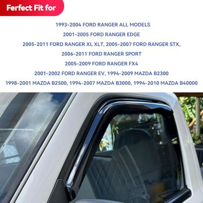 in Channel Window Visors Rain Guards for 1993