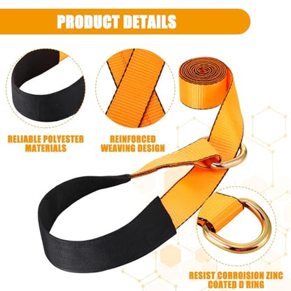 8 Pack Lasso Tow Truck Straps with D Ring 11 (8 Count)