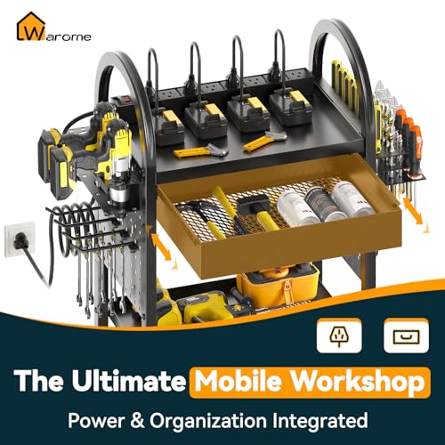 Power Tool Organizer Cart with 8