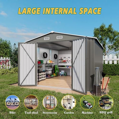 10x12x6.7FT Outdoor Storage Shed
