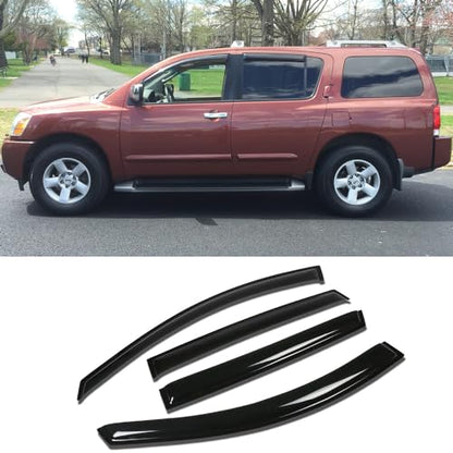Window Visors Dark Smoke Rain Guards for 2005 (4 Count)