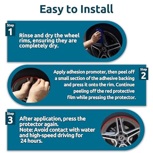 Automotive Alloy Wheel Rim Protector 20 Inch Alloy Rim Guards for Car Rims Compatible with Tesla Model 3 Model Y 20 Inch (4 Count)