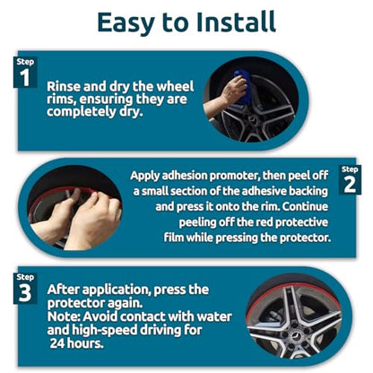 Automotive Alloy Wheel Rim Protector 20 Inch Alloy Rim Guards for Car Rims Compatible with Tesla Model 3 Model Y 20 Inch (4 Count)