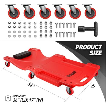 36" L X 17" W x 4.25" H Vehicle Repair Low Profile Automotive Creeper w