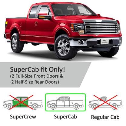 in Channel Extra Durable Rain Guards for Ford F150 2004