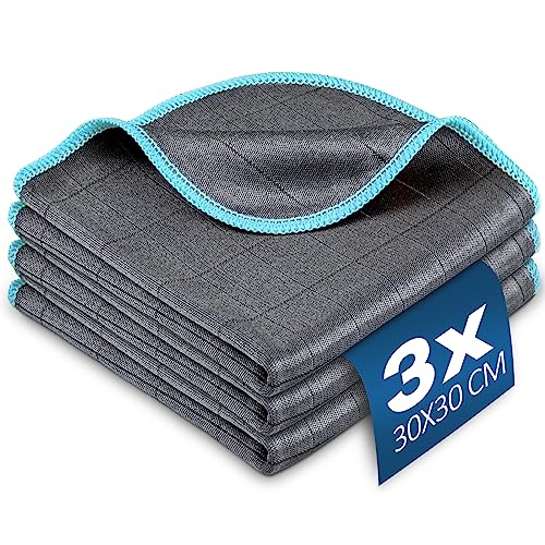 Carbon Microfiber Towels for Car Glass Window Polishing (3 Count)
