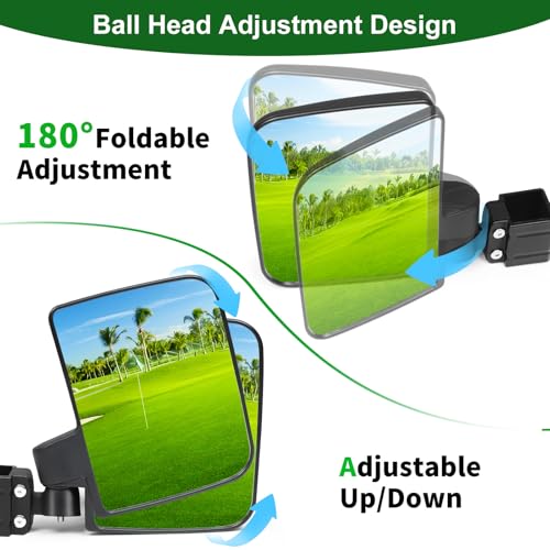 Golf Cart Mirrors Kit for EZGO Club Car Yamaha