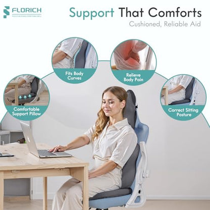 Car Seat Cushion and Lumbar Support Pillow for Office Chair Car