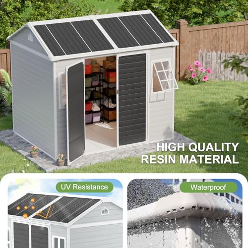 8x6x7 FT Resin Storage Shed w