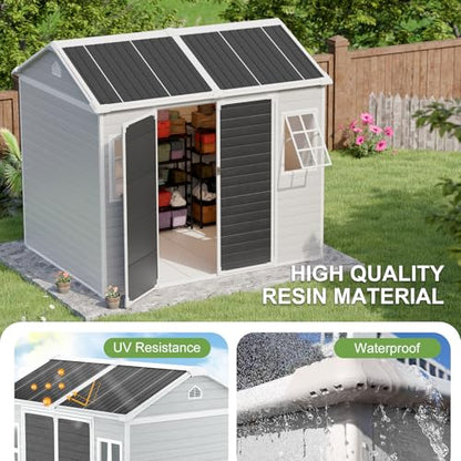 8x6x7 FT Resin Storage Shed w
