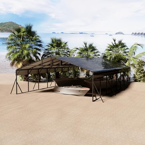 20x40 ft Metal Carport Kits with Galvanized Steel Roof