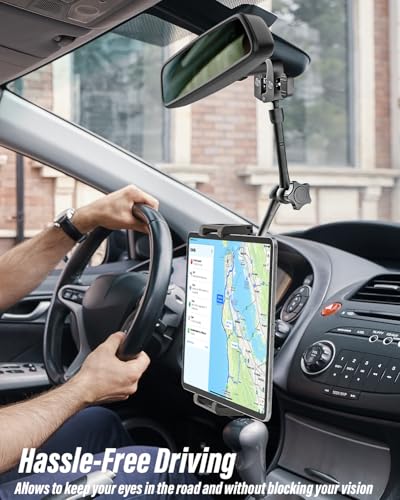 Car Rearview Mirror Tablet Holder Clip