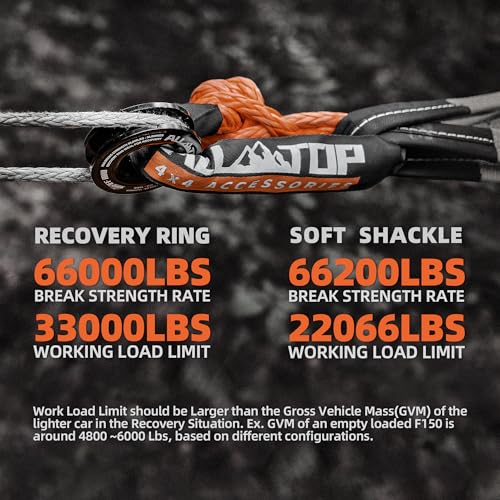 Synthetic Soft Shackle & Recovery Ring Kit