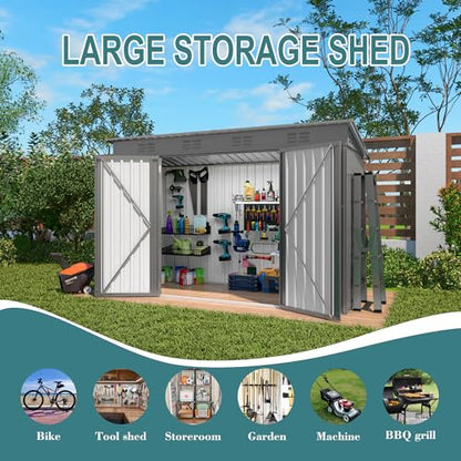 4 * 9.2 * 6 FT Outdoor Storage Shed