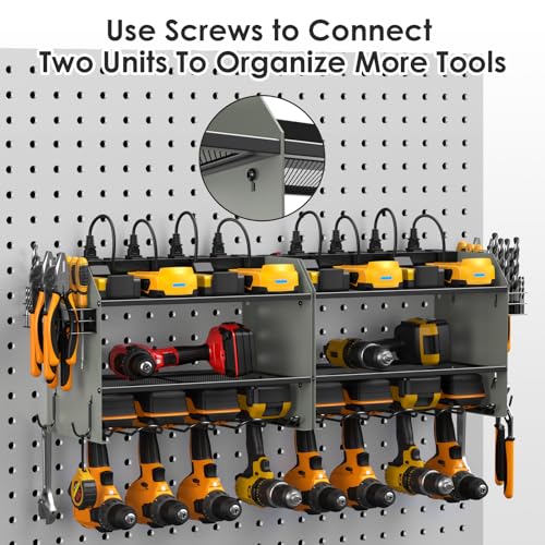 Wall Mount Modular Tool Charging Organizer (7.9 Count)