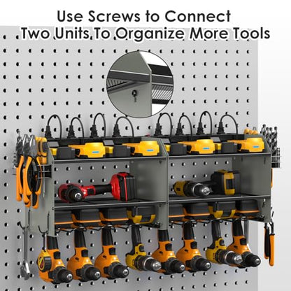 Wall Mount Modular Tool Charging Organizer (7.9 Count)