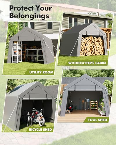 6 x 6 ft Carport Storage Shed