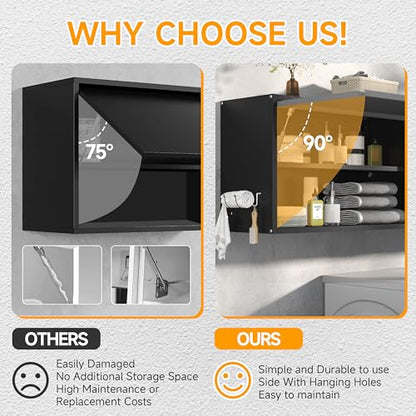 Metal Wall Cabinet with Adjustable Shelves