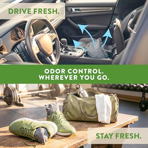 Activated Bamboo Charcoal Odor Absorber Bags for Strong Odors (8 Count)