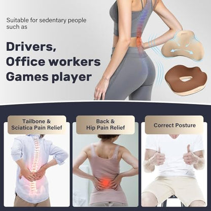 Seat Cushion and Lumbar Support Pillow for Car Office Chair